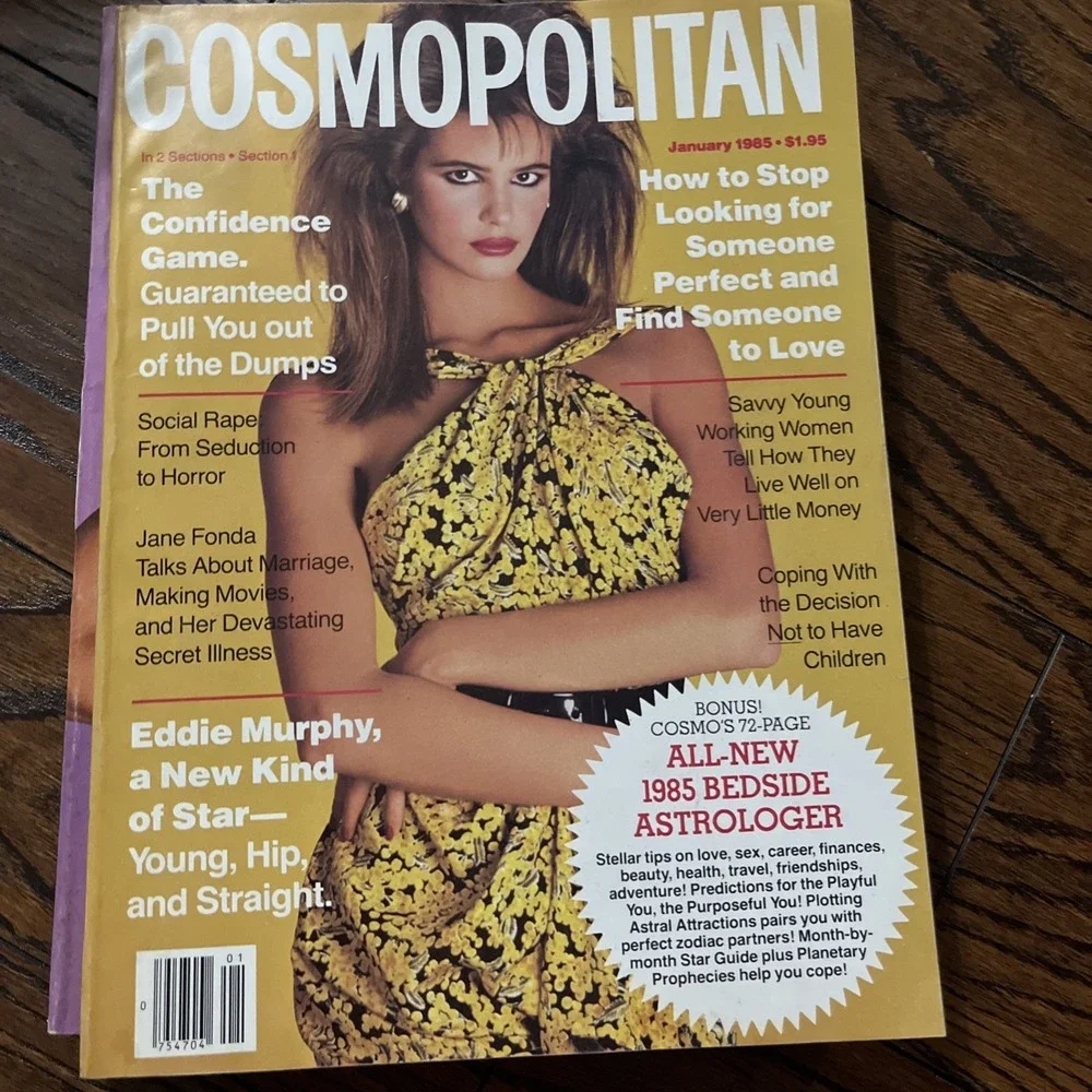 Lot Of 4 VTG Cosmopolitan Magazines From 1985 Jan April May June Good Cond